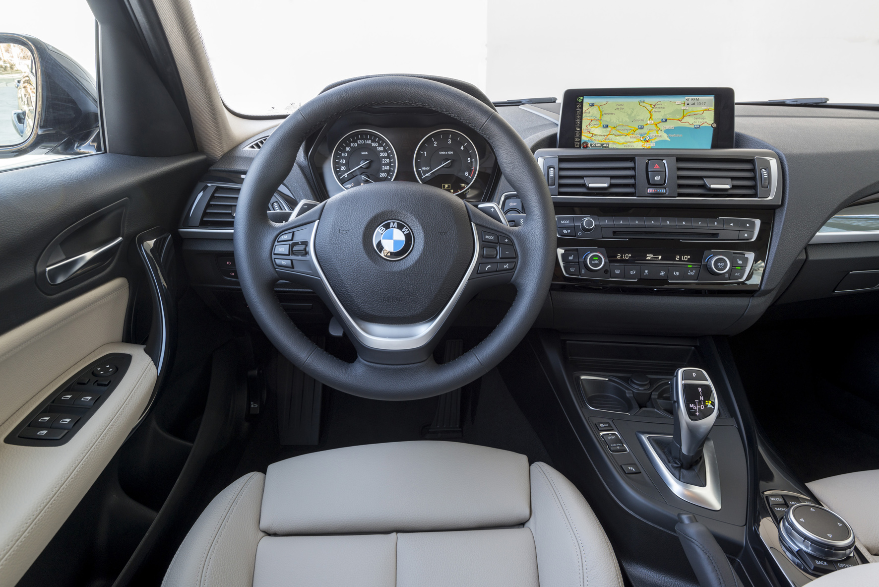 The drivers seat view in a BMW 1 Series